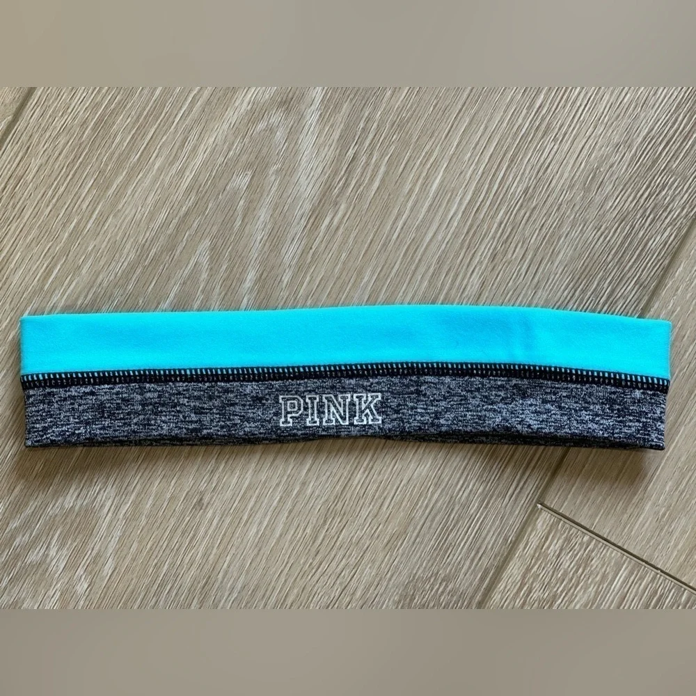 Victoria’s Secret Pink Gray & Blue Athletic Headband Athleisure Sporty Workout